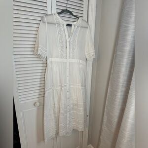Gap White Lace Dress Size L WORN ONCE
